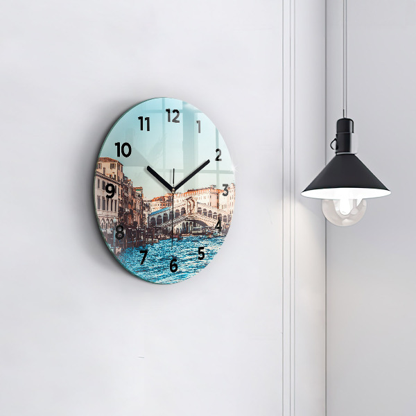 Orologio rotondo in vetro Ponte di Rialto a Venezia
