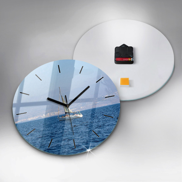 Orologio rotondo in vetro Yacht a Tenerife