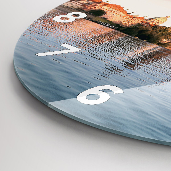 Orologio rotondo in vetro Ponte Carlo a Praga