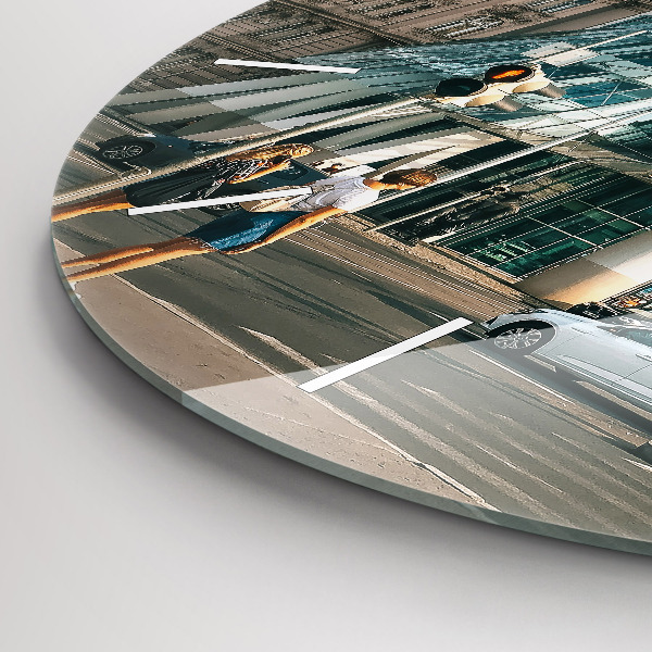 Orologio rotondo in vetro Casa danzante Praga