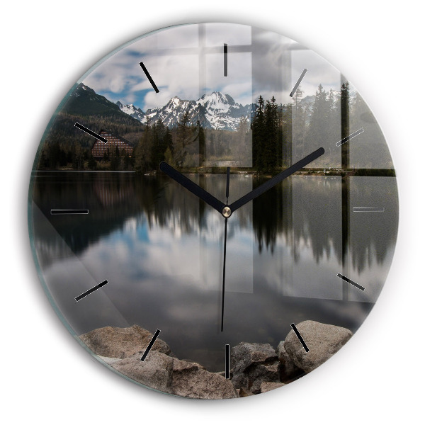 Orologio rotondo in vetro Alti Tatra in Slovacchia