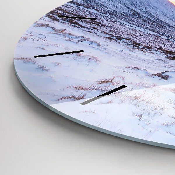 Orologio rotondo in vetro Cottage in montagna