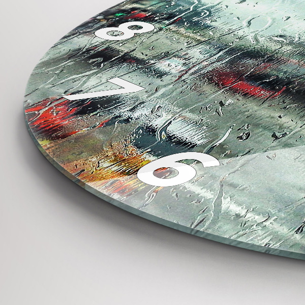 Orologio rotondo in vetro Londra piovosa