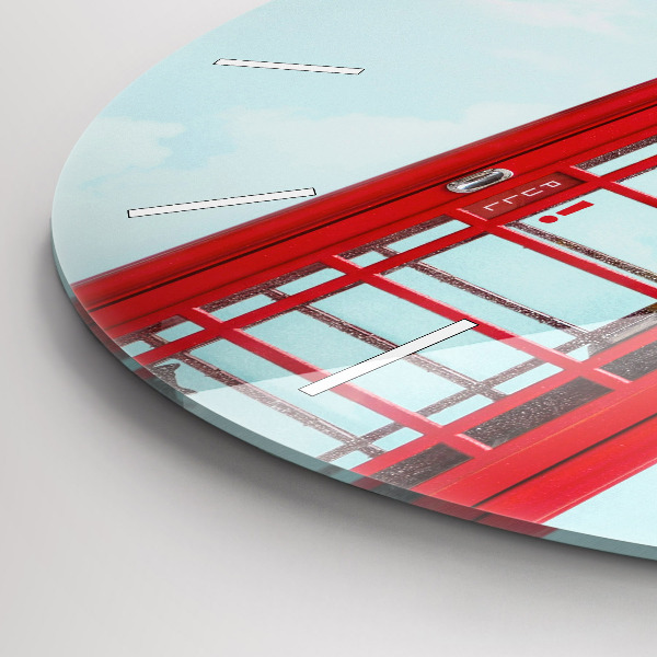 Orologio rotondo in vetro Telefono pubblico