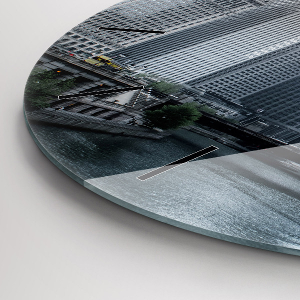 Orologio rotondo in vetro Panorama della città