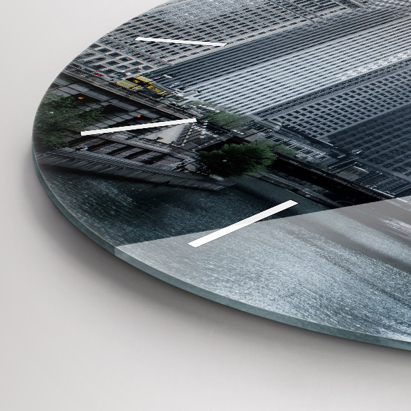 Orologio rotondo in vetro Panorama della città