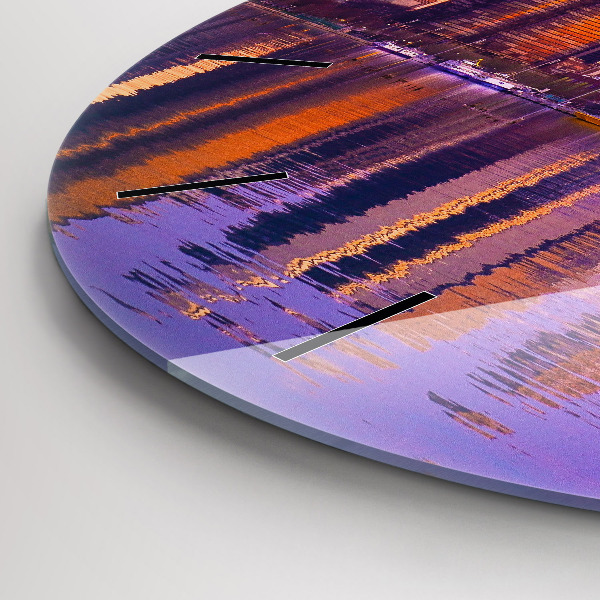 Orologio rotondo in vetro Vista dei grattacieli degli USA