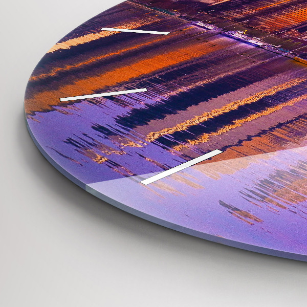 Orologio rotondo in vetro Vista dei grattacieli degli USA