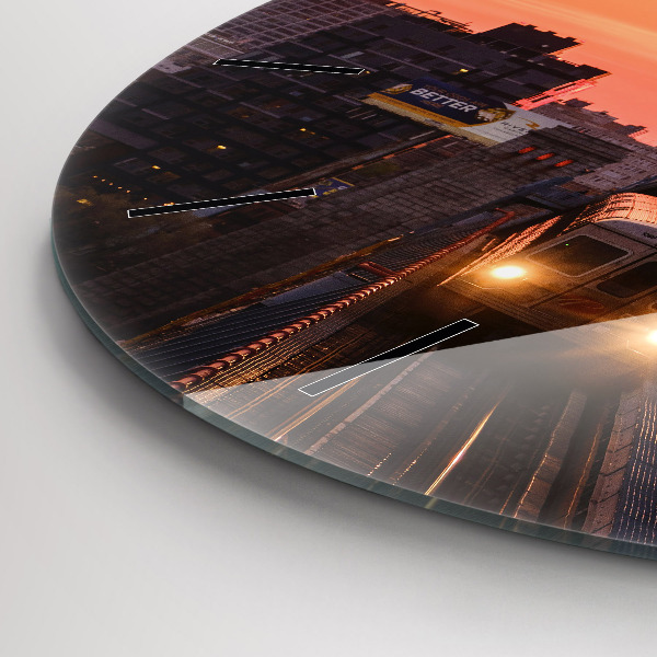 Orologio rotondo in vetro Ponte Benjamin Franklin