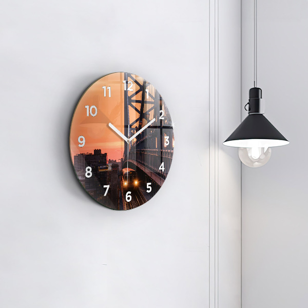 Orologio rotondo in vetro Ponte Benjamin Franklin