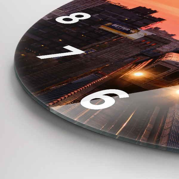 Orologio rotondo in vetro Ponte Benjamin Franklin