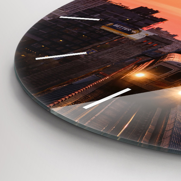 Orologio rotondo in vetro Ponte Benjamin Franklin