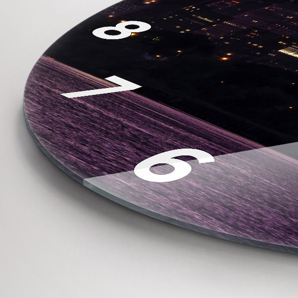 Orologio rotondo in vetro Skyline della città di Filadelfia