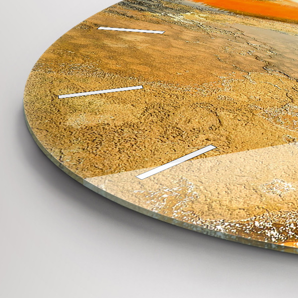 Orologio rotondo in vetro Lago con montagne