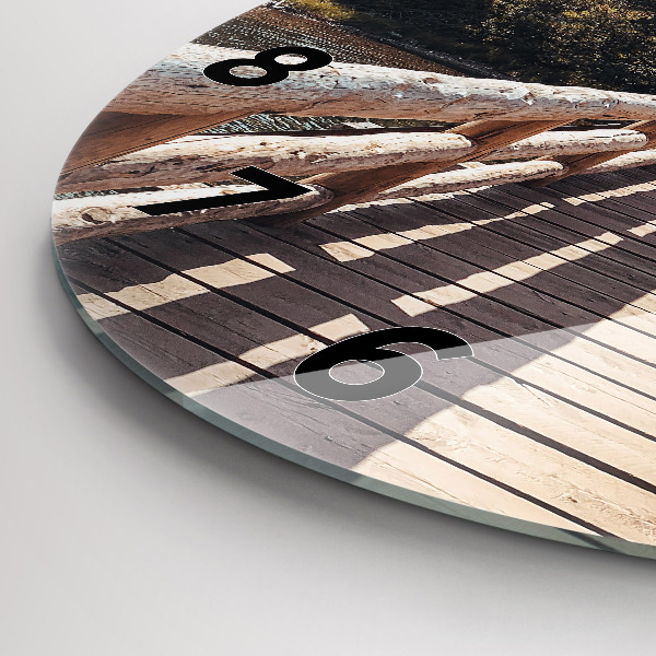 Orologio rotondo in vetro Montagne nello Yellowstone