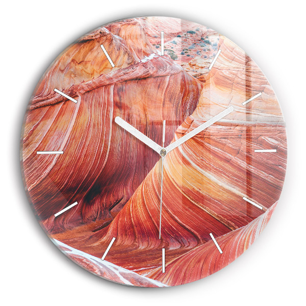 Orologio rotondo in vetro Il pittoresco Grand Canyon