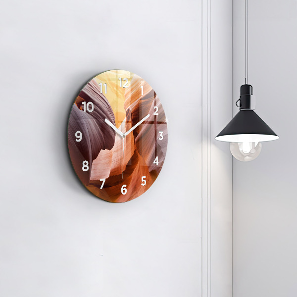 Orologio rotondo in vetro Canyon dell'Antilope