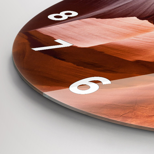 Orologio rotondo in vetro Canyon dell'Antilope