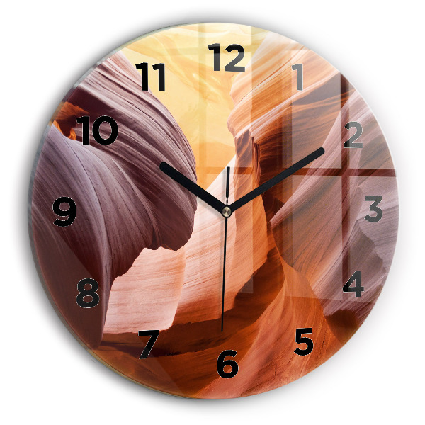 Orologio rotondo in vetro Canyon dell'Antilope