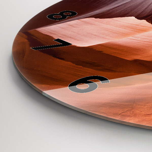 Orologio rotondo in vetro Canyon dell'Antilope