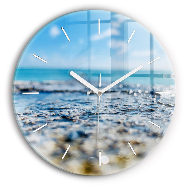 Orologio rotondo in vetro Fotografia d'acqua