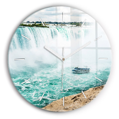 Orologio rotondo in vetro La barca e il Niagara