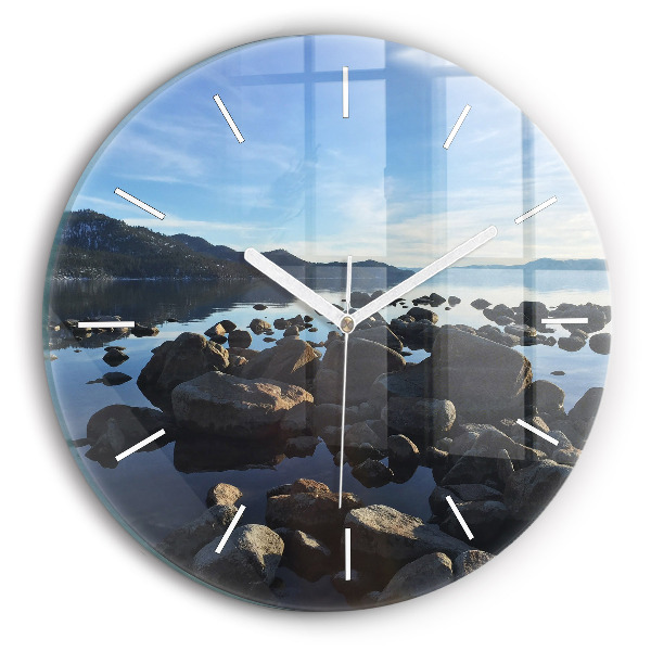 Orologio rotondo in vetro Vista mare