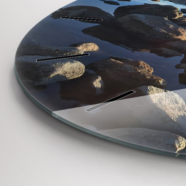 Orologio rotondo in vetro Vista mare