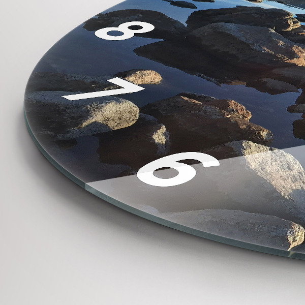 Orologio rotondo in vetro Vista mare