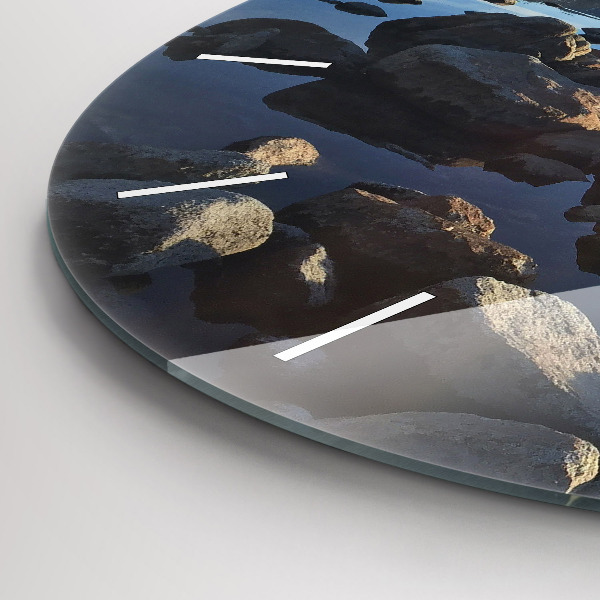 Orologio rotondo in vetro Vista mare