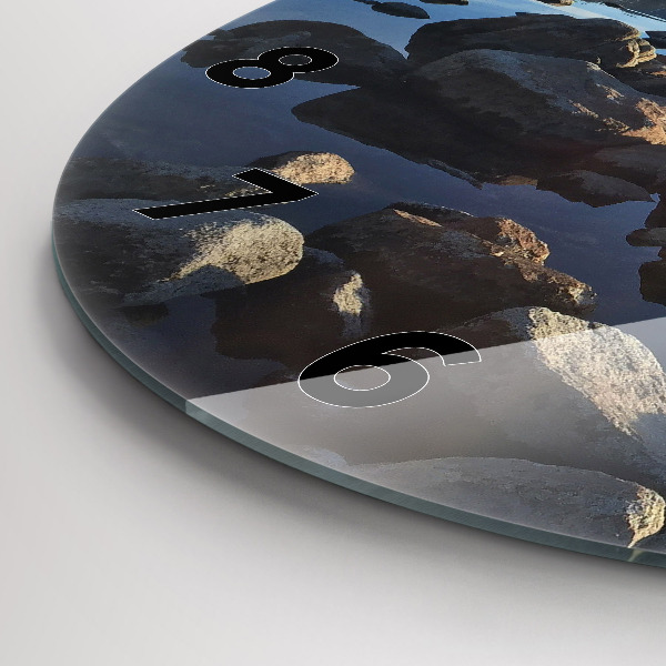 Orologio rotondo in vetro Vista mare