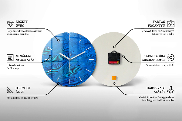 Orologio rotondo in vetro Paesaggio Montagne Pirenei