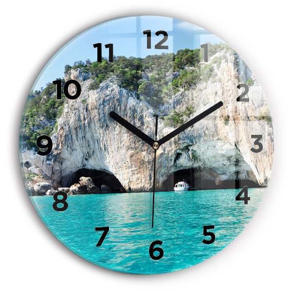 Orologio rotondo in vetro Grotta sottomarina