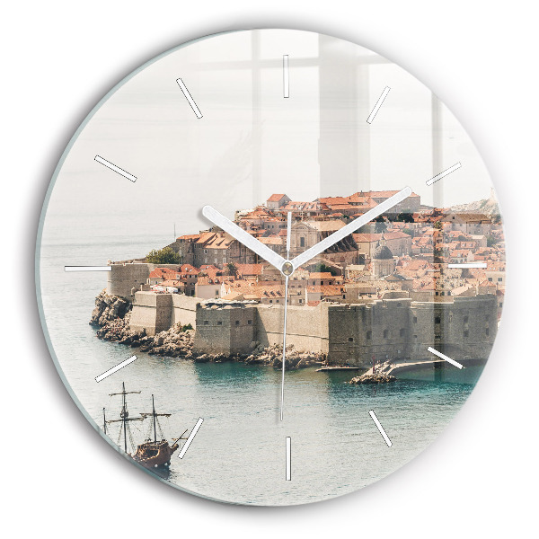 Orologio rotondo in vetro Veliero a Dubrovnik