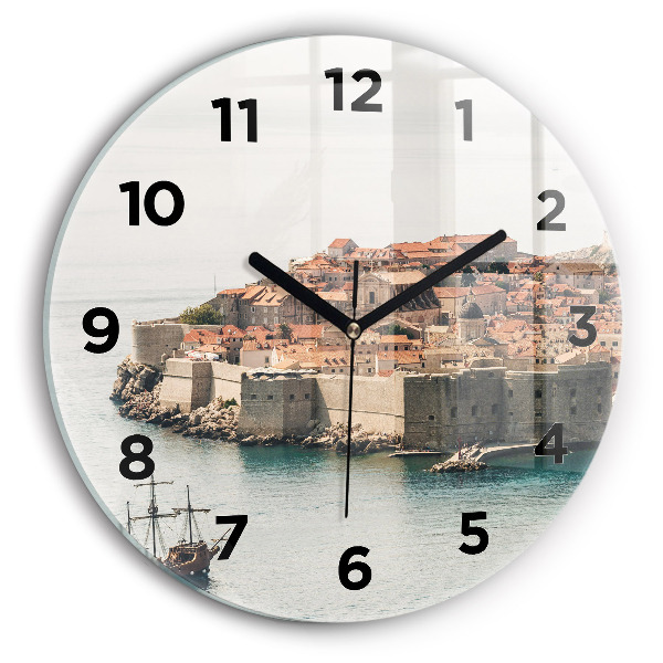 Orologio rotondo in vetro Veliero a Dubrovnik