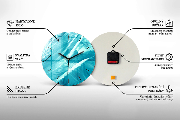 Orologio rotondo in vetro Rocce al tramonto
