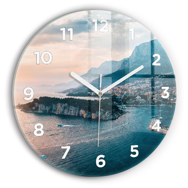 Orologio rotondo in vetro Isola in Croazia