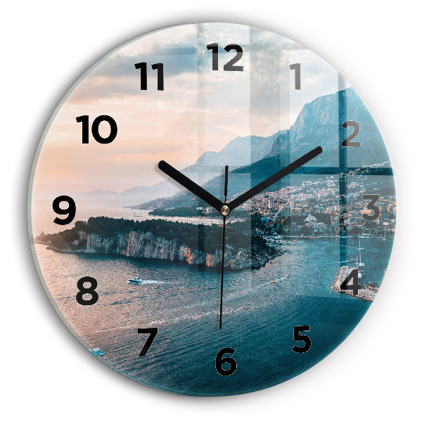 Orologio rotondo in vetro Isola in Croazia