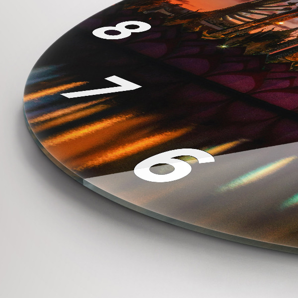 Orologio rotondo in vetro Tempio a Bangkok