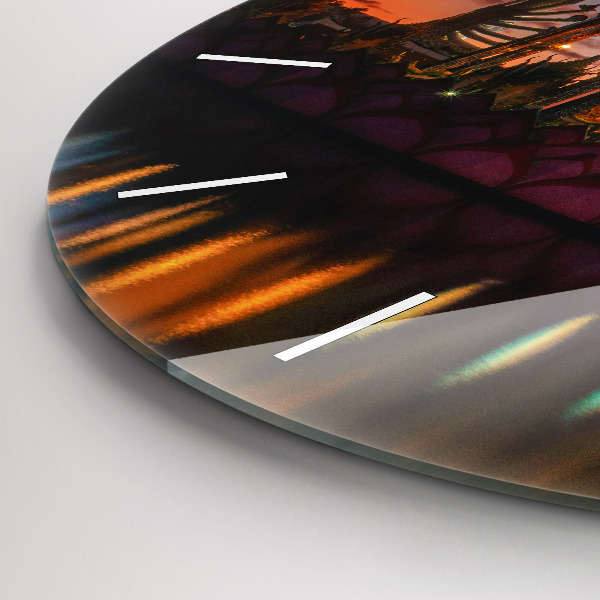 Orologio rotondo in vetro Tempio a Bangkok