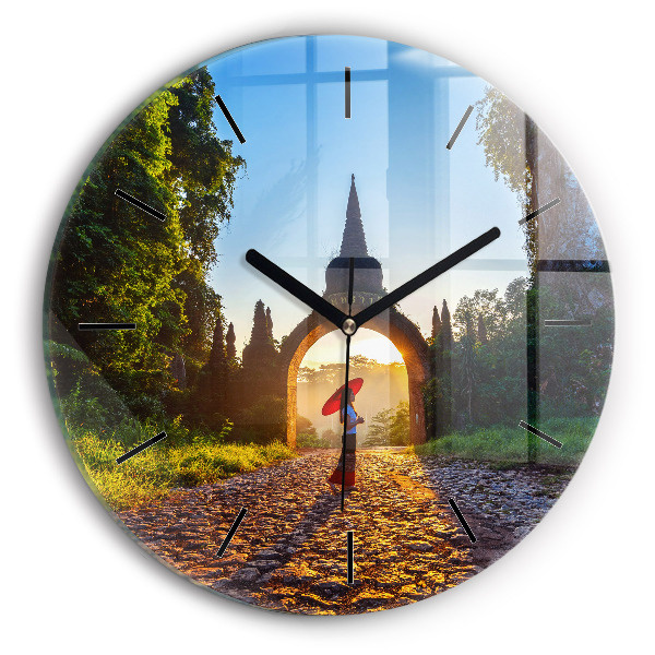 Orologio rotondo Parco Surat Thani Thailandia