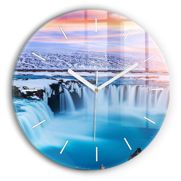 Orologio rotondo Cascata Godafoss Islanda