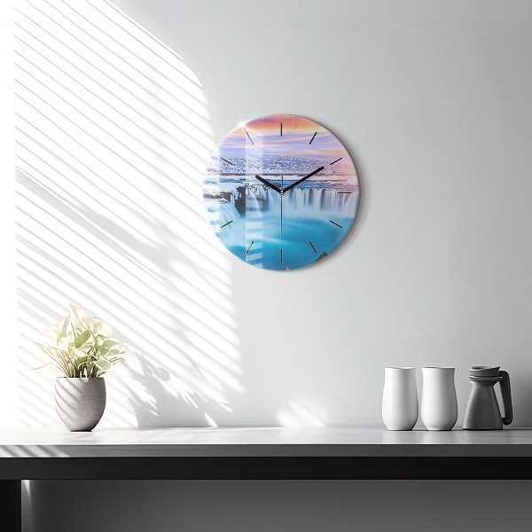 Orologio rotondo Cascata Godafoss Islanda