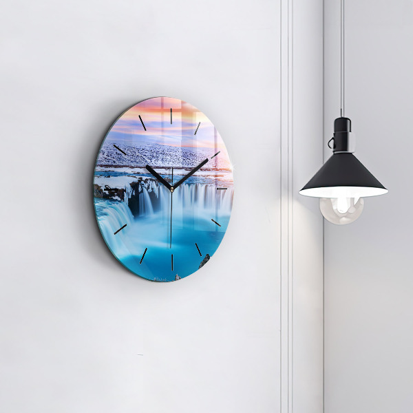 Orologio rotondo Cascata Godafoss Islanda