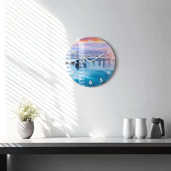 Orologio rotondo Cascata Godafoss Islanda