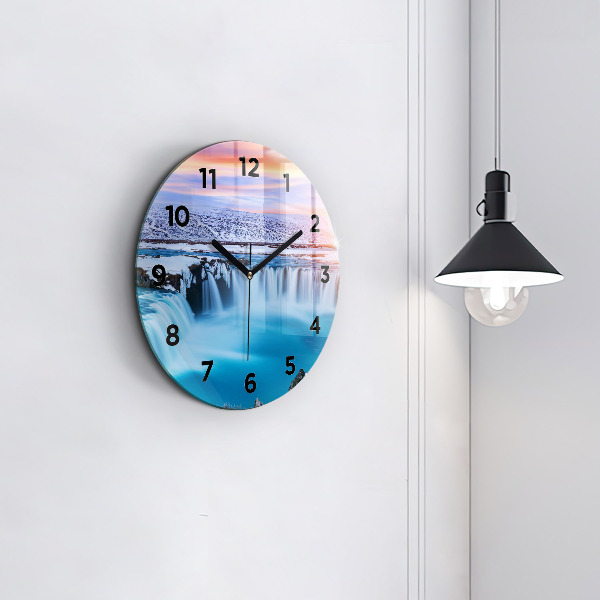 Orologio rotondo Cascata Godafoss Islanda