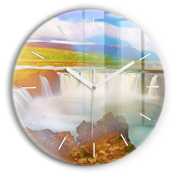 Orologio rotondo Godafoss in Islanda