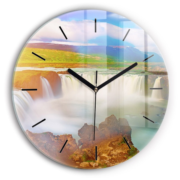 Orologio rotondo Godafoss in Islanda