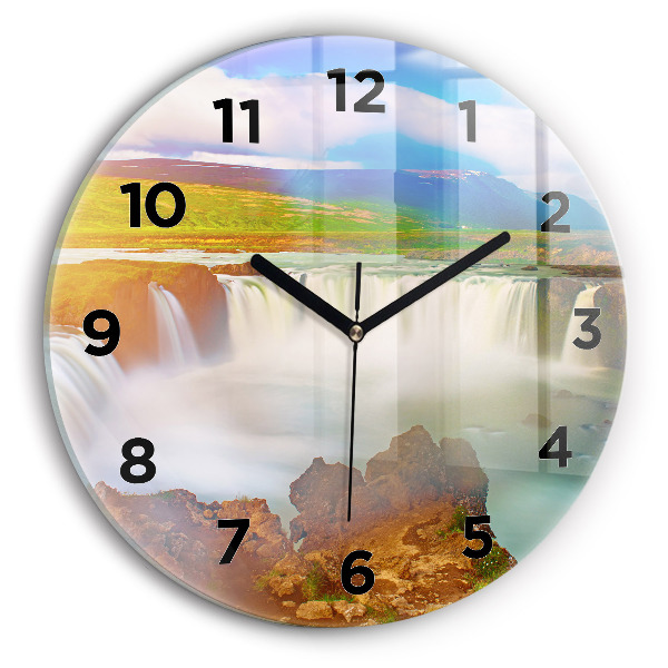 Orologio rotondo Godafoss in Islanda