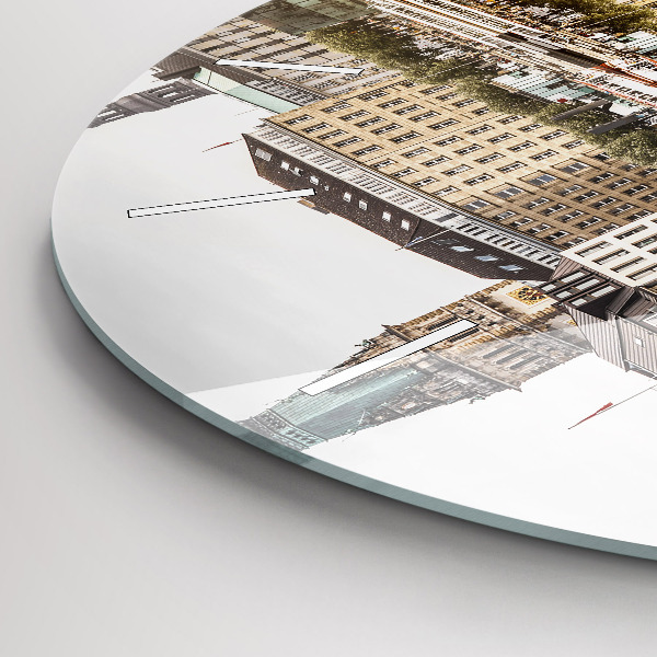 Orologio rotondo Fiume Amburgo Germania